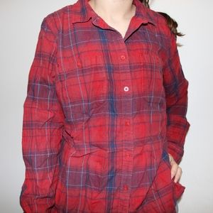 Womens St. John's Bay Red & Blue Flannel